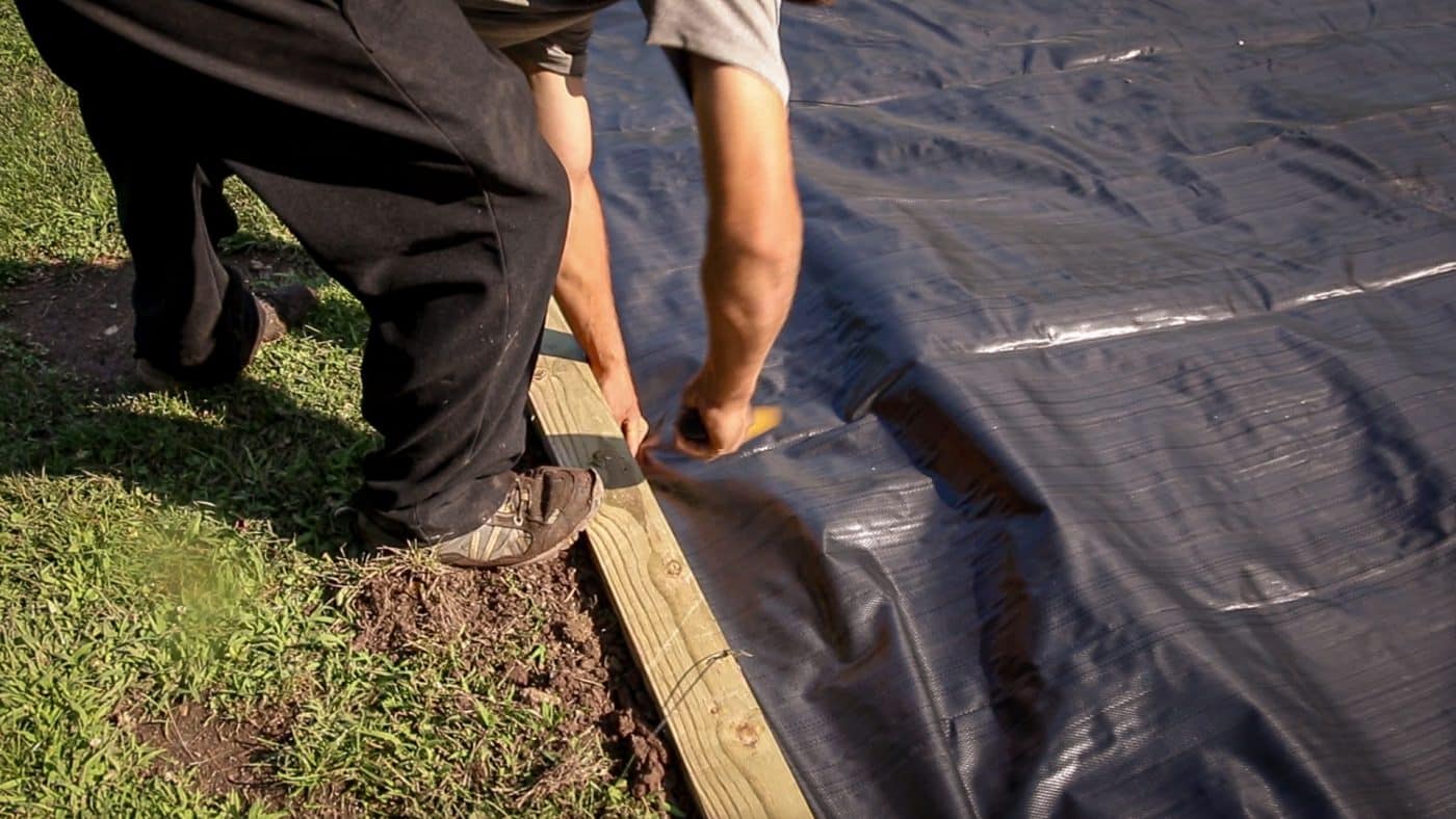 Shed foundation installation in Connecticut