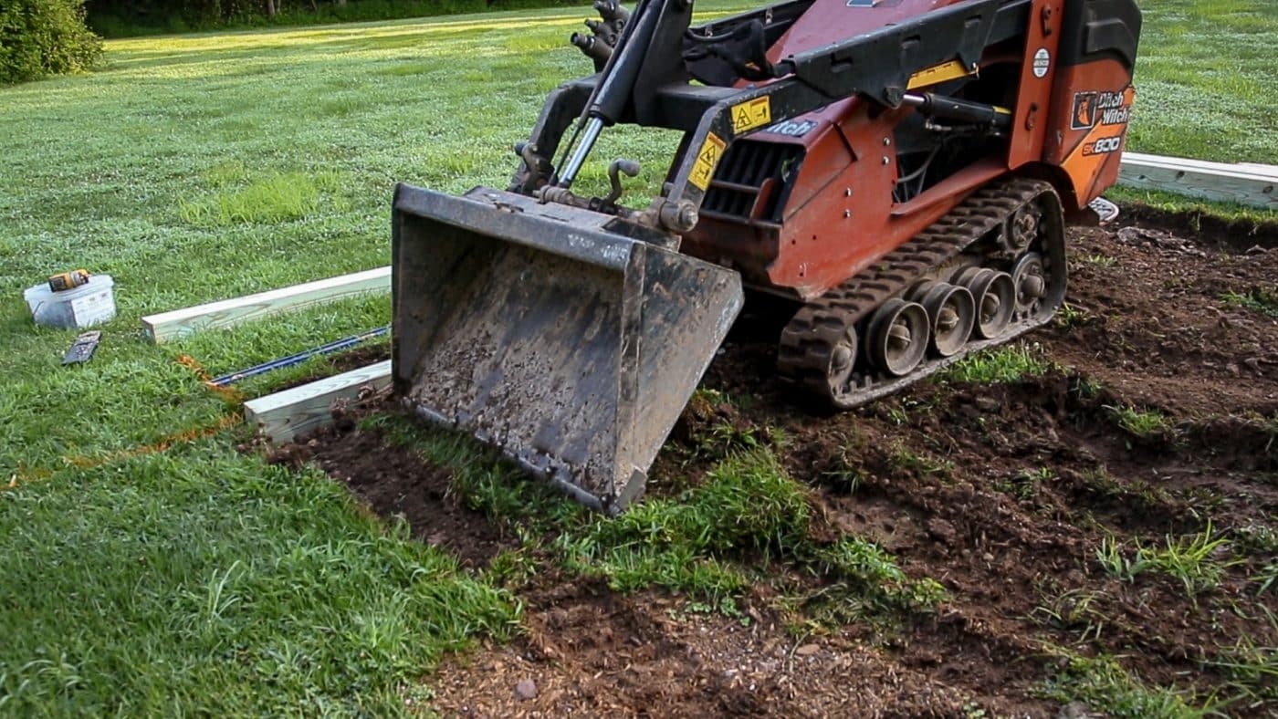 Removing soil to install shed foundation in DE