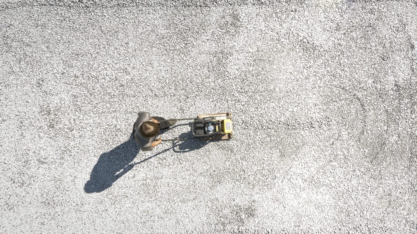 Example of installing a gravel shed foundation in Maryland