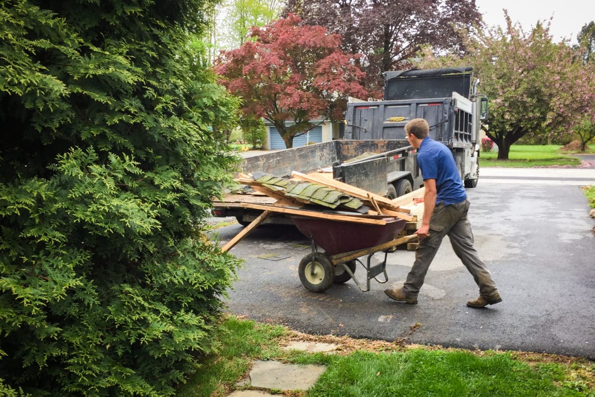 Example of shed demolition in Maryland