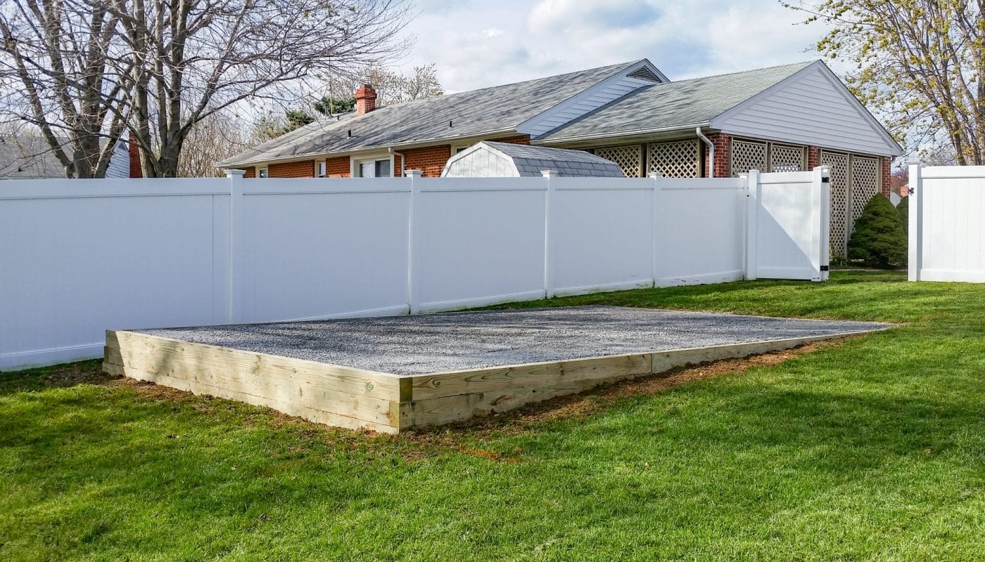 gravel shed pad in michigan