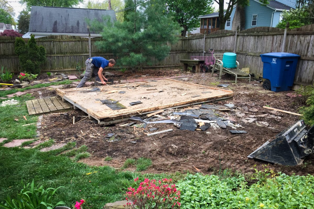 Shed demolition in New Jersey