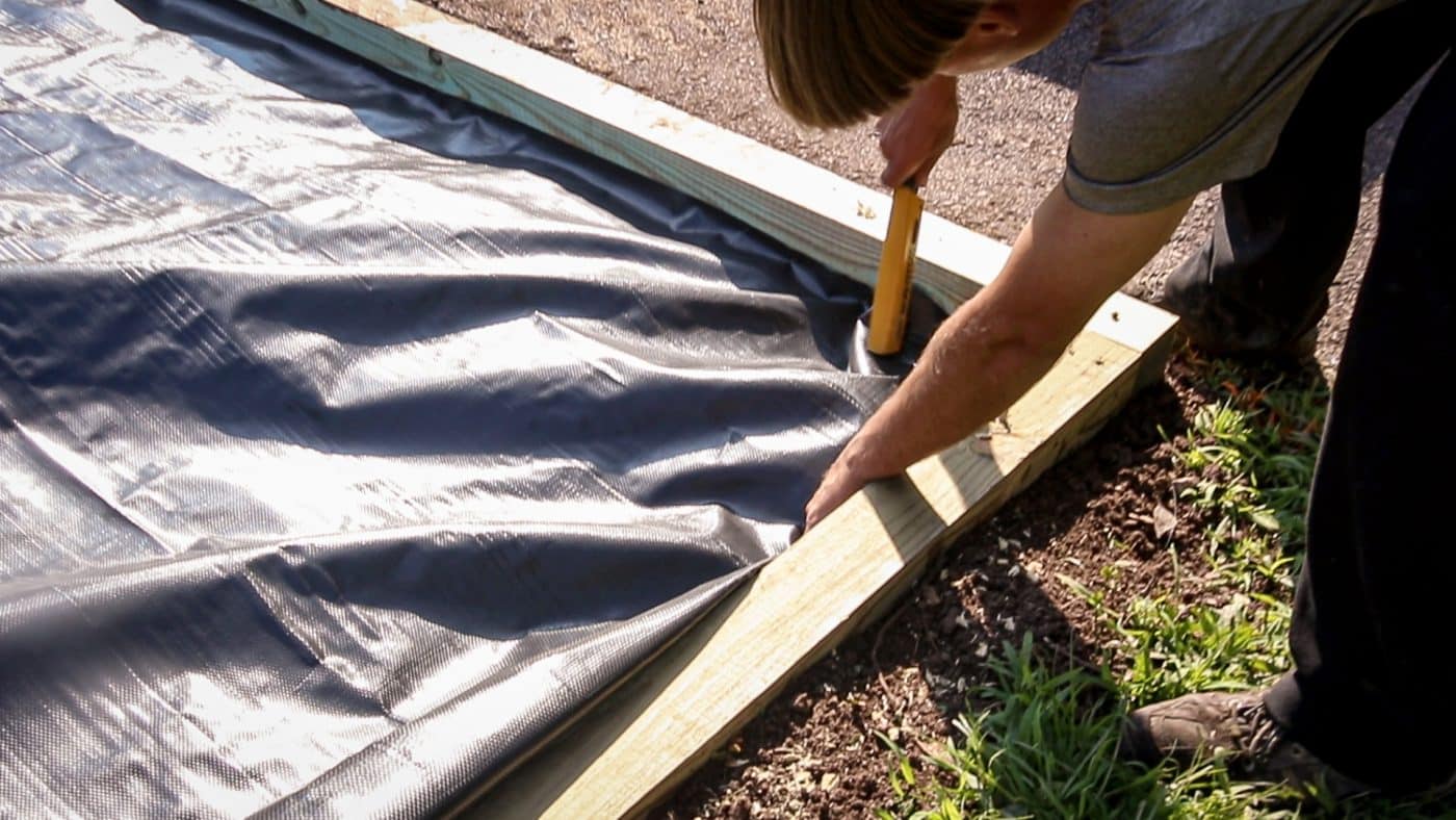 Shed foundation installation in New York