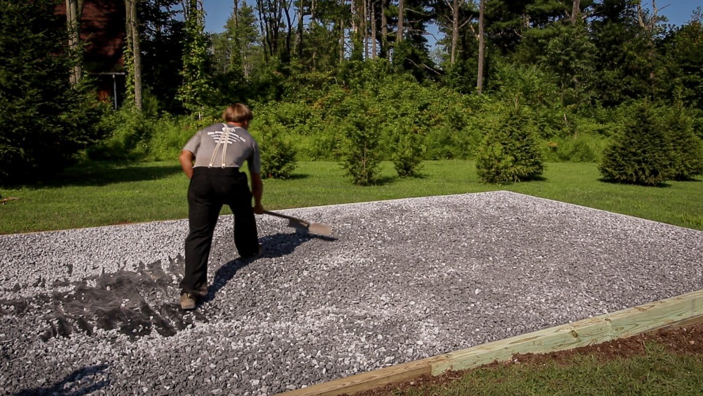 Installing gravel shed foundations in West Virginia