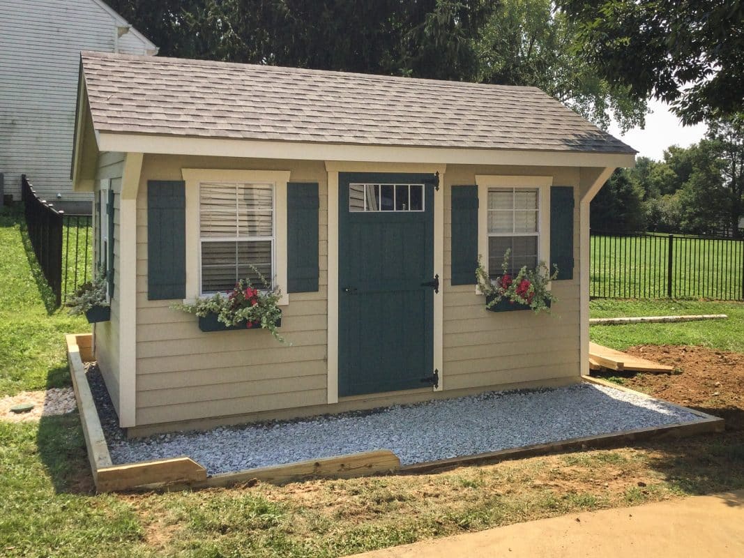 A shed with windows to keep your shed floor from rotting.