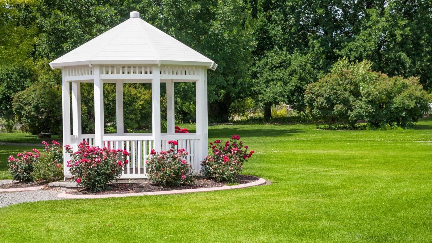 a gazebo with a foundation