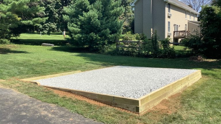 a gravel foundation