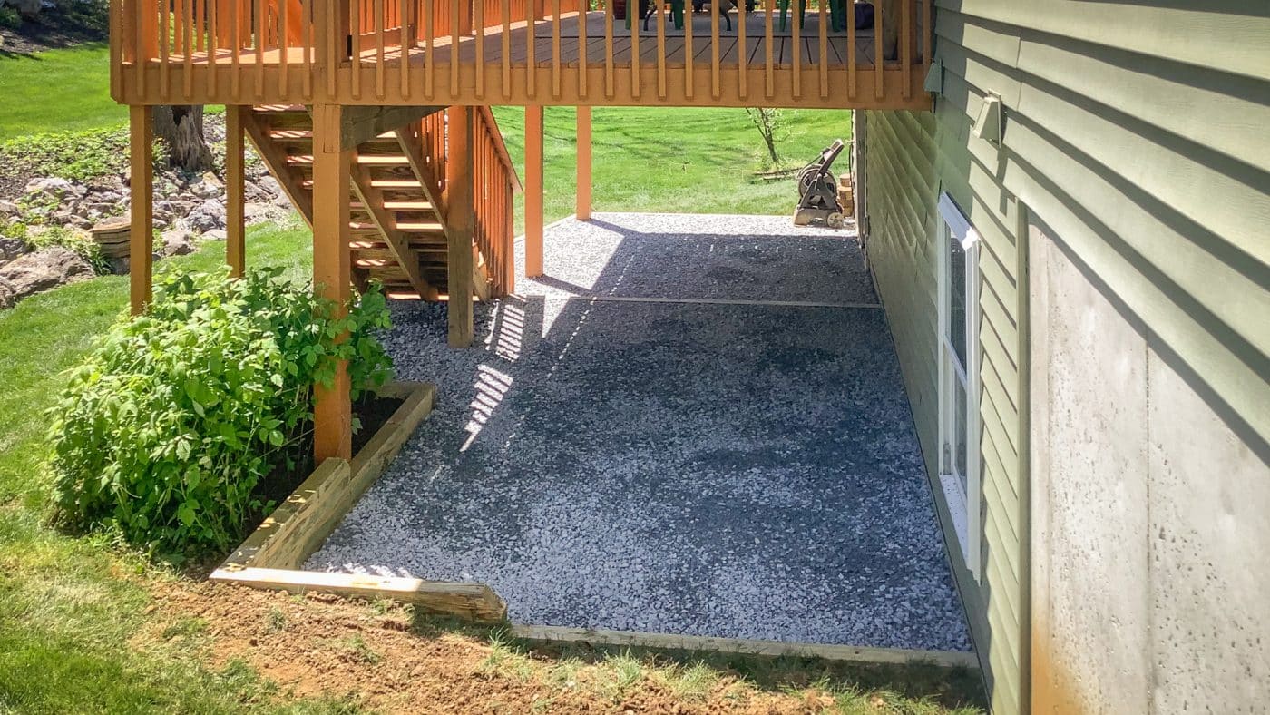 Gravel under deck