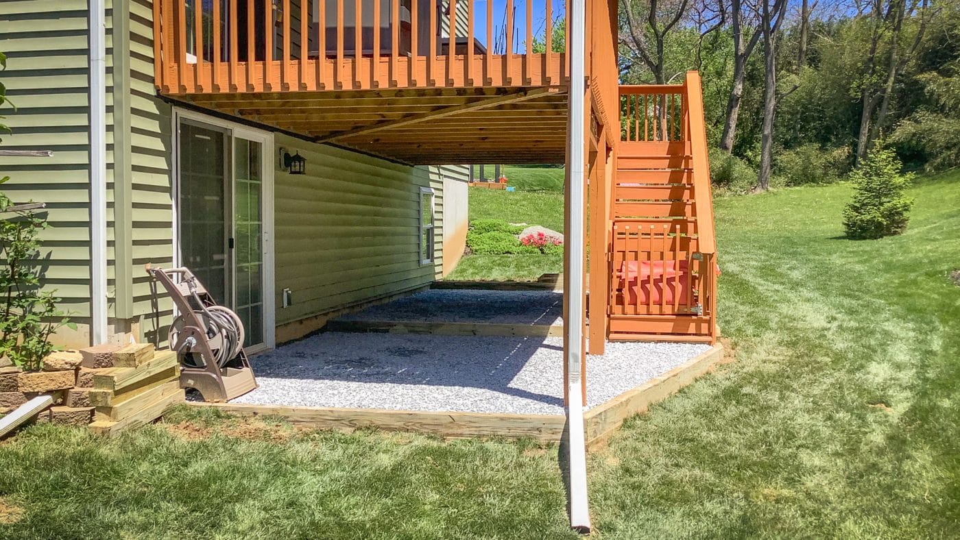 Gravel under deck