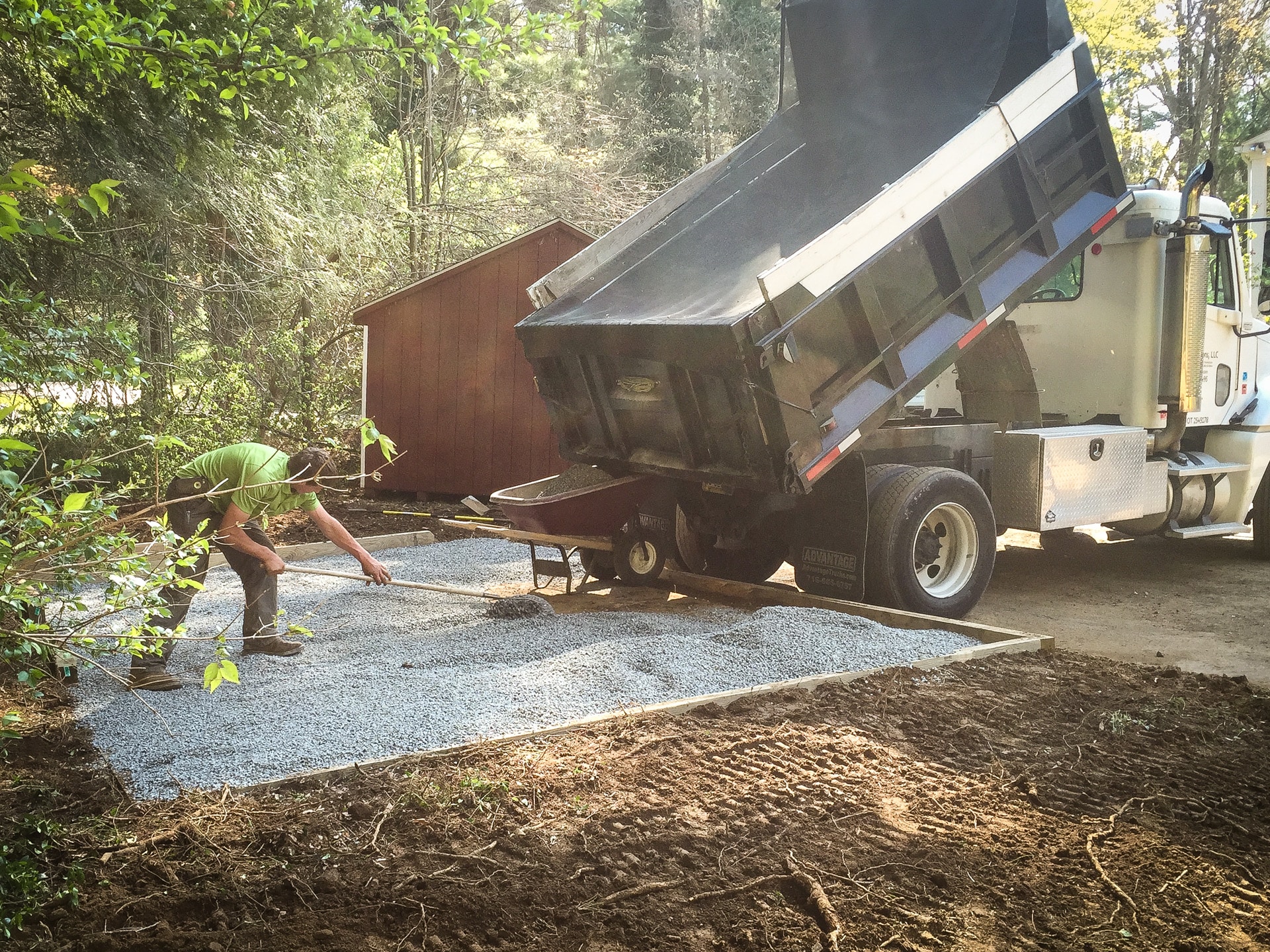 A site preparation contractor at work