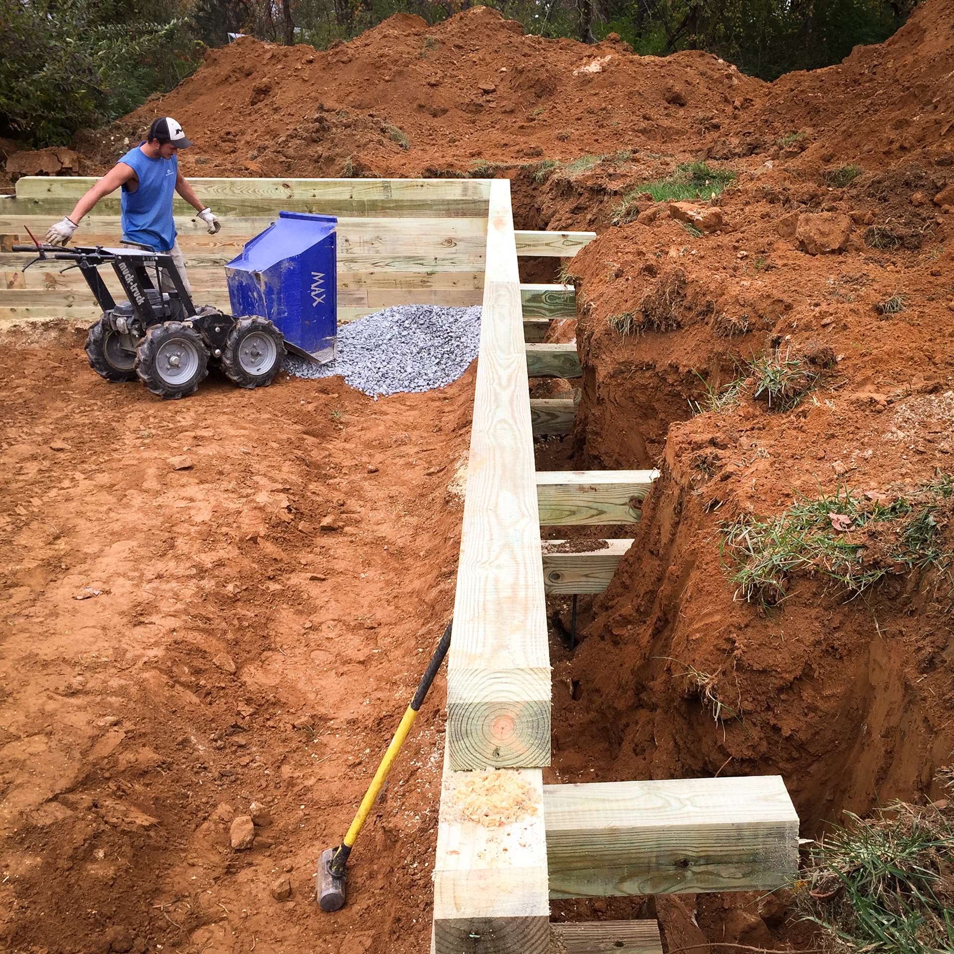 How to install a gravel shed foundation with bracing