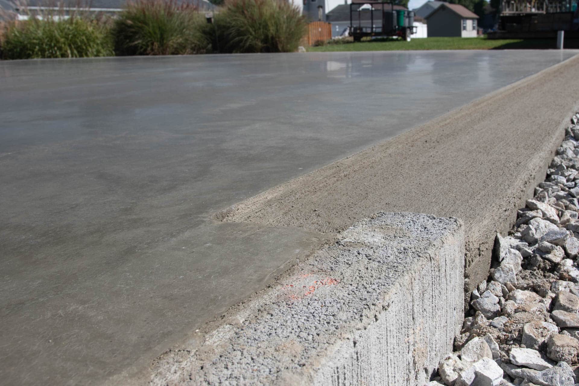 Concrete pole barn foundation