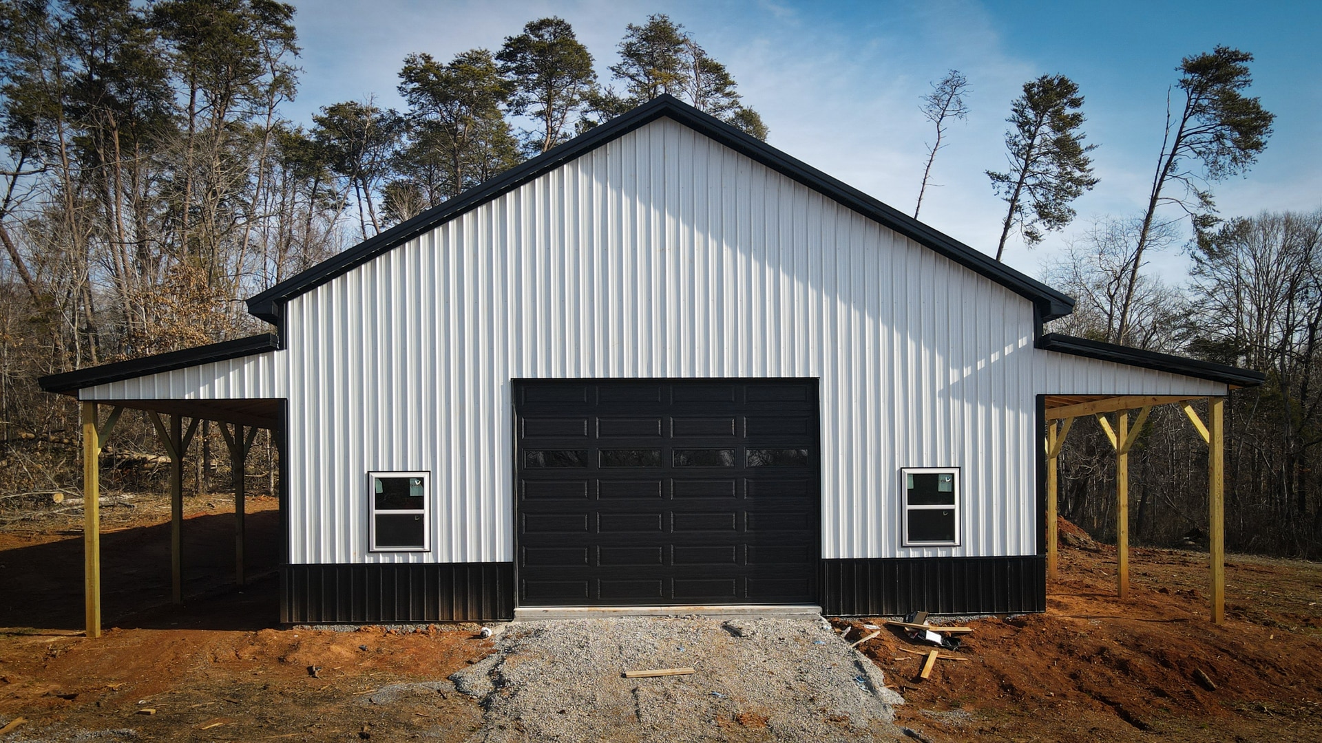 a pole barn with a pole barn foundation option