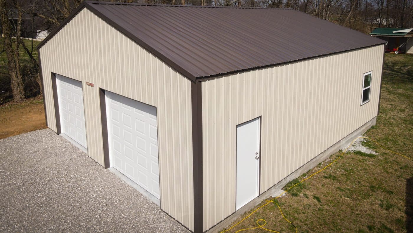 a pole barn using one of the pole barn foundation options