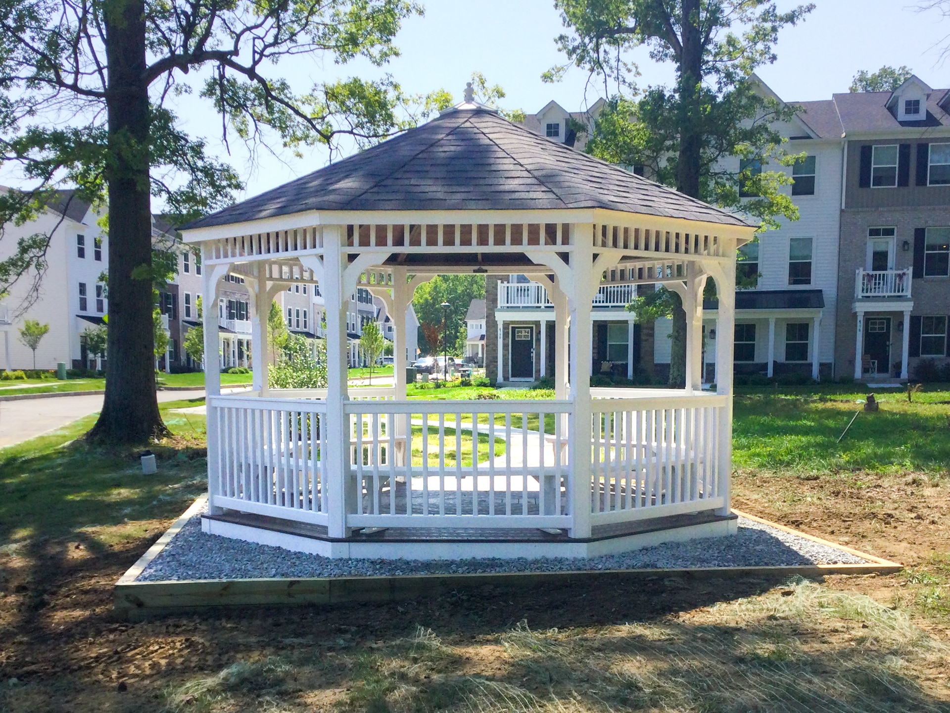 exterior of a gravel foundation for sale