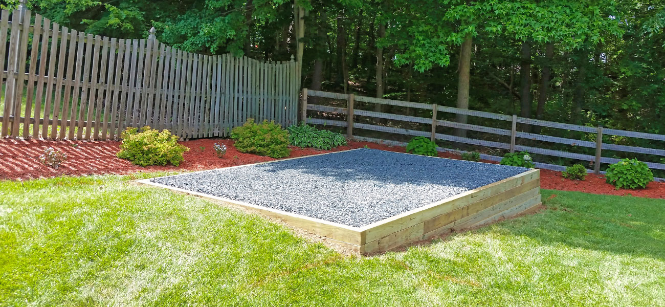 Gravel shed foundation