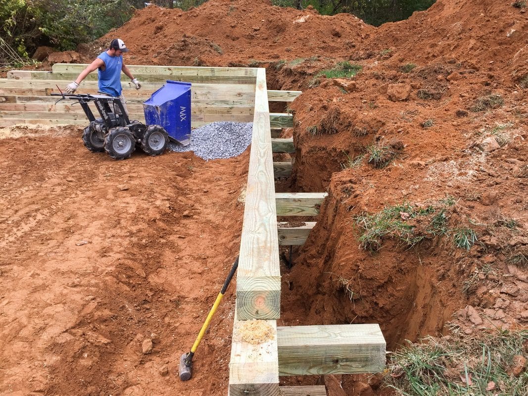 Installing gravel for a shed foundation in PA